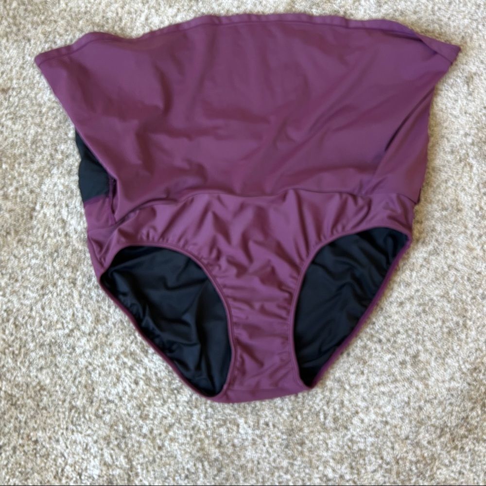 Baleaf Plus Size Waterside Burgundy Modest Swim Skort Size 3XL‎ - Picture 6 of 7